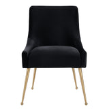 Beatrix Performance Velvet Dining Chair - Black