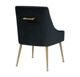 Beatrix Performance Velvet Dining Chair - Black