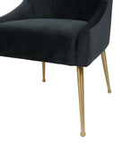 Beatrix Performance Velvet Dining Chair - Black