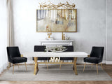 Beatrix Performance Velvet Dining Chair - Black