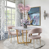 Rocco Performance Velvet Dining Chair - Blush