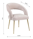Rocco Performance Velvet Dining Chair - Blush
