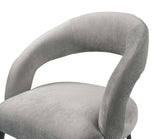 Rocco Performance Velvet Dining Chair - Light Grey