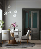 Beatrix Pleated Performance Velvet Dining Chair - Light Grey