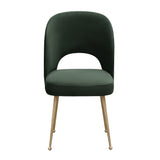 Swell Performance Velvet Dining Chair - Forest Green