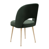 Swell Performance Velvet Dining Chair - Forest Green