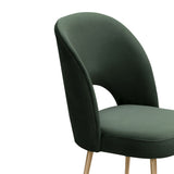 Swell Performance Velvet Dining Chair - Forest Green