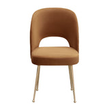 Swell Performance Velvet Dining Chair - Cognac