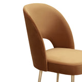 Swell Performance Velvet Dining Chair - Cognac