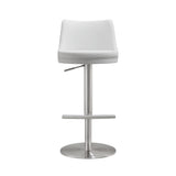 Reagan Performance Vegan Leather Adjustable Stool - White