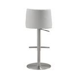 Reagan Performance Vegan Leather Adjustable Stool - White