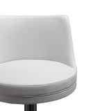 Reagan Performance Vegan Leather Adjustable Stool - White