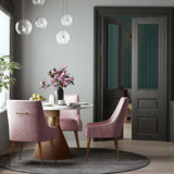 Beatrix Pleated Performance Velvet Dining Chair - Mauve