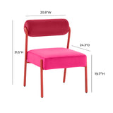 Jolene Performance Velvet Dining Chair - Set of 2 - Pink
