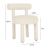 Carmel Performance Velvet Dining Chair - Cream