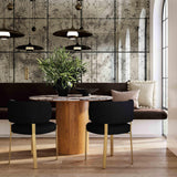 Margaret Performance Boucle Dining Chair - Black