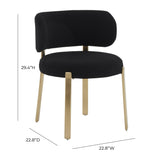Margaret Performance Boucle Dining Chair - Black