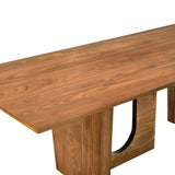 Satra 92" Walnut Rectangular Dining Table