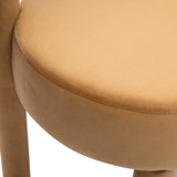 Carmel Performance Velvet Dining Chair - Cognac