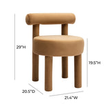 Carmel Performance Velvet Dining Chair - Cognac