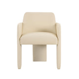 Leo Performance Vegan Leather Dining Chair - Cream