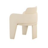 Leo Performance Vegan Leather Dining Chair - Cream