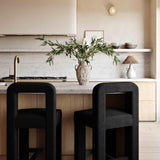 Hazel Performance Boucle Counter Stool - Black
