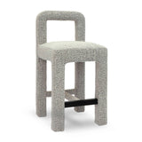 Hazel Performance Boucle Counter Stool - Grey