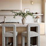 Hazel Performance Boucle Counter Stool - Grey