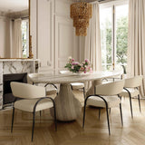 Tatum Performance Vegan Leather Dining Chair - Cream