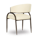 Tatum Performance Vegan Leather Dining Chair - Cream