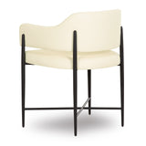 Sezanne Contract-Grade Vegan Leather Dining Chair - Cream