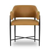 Sezanne Contract-Grade Vegan Leather Dining Chair - Tan