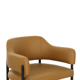 Sezanne Contract-Grade Vegan Leather Dining Chair - Tan