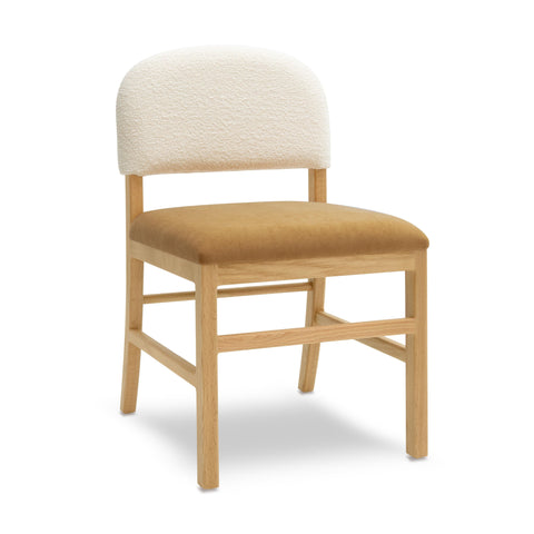 Calla Performance Velvet Dining Chair - Cognac