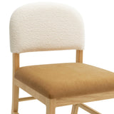 Calla Performance Velvet Dining Chair - Cognac