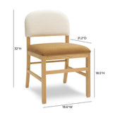 Calla Performance Velvet Dining Chair - Cognac