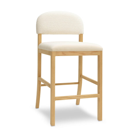 Calla Performance Velvet Counter Stool - Cream