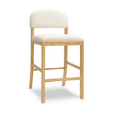 Calla Performance Velvet Counter Stool - Cream