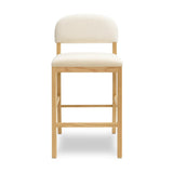 Calla Performance Velvet Counter Stool - Cream
