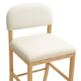 Calla Performance Velvet Counter Stool - Cream