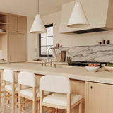 Calla Performance Velvet Counter Stool - Cream