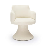 Jeffree Performance Boucle Swivel Dining Chair - Cream