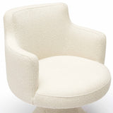 Jeffree Performance Boucle Swivel Dining Chair - Cream