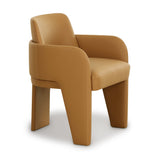Leo Performance Vegan Leather Dining Chair - Tan