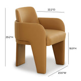 Leo Performance Vegan Leather Dining Chair - Tan
