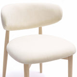Zinea Performance Textured Velvet Dining Chair - Cream