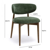 Zinea Performance Textured Velvet Dining Chair - Forest Green