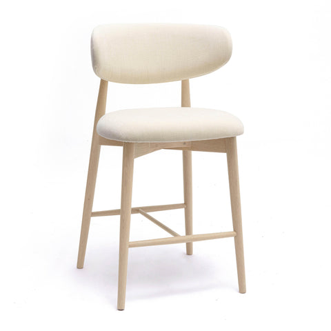 Zinea Performance Textured Velvet Counter Stool - Cream