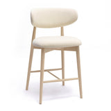 Zinea Performance Textured Velvet Counter Stool - Cream